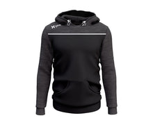 Load image into Gallery viewer, Hoodie - Black Melange White Trim
