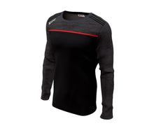 Load image into Gallery viewer, Sweatshirt - Black RedTrim with Blackout Stripes
